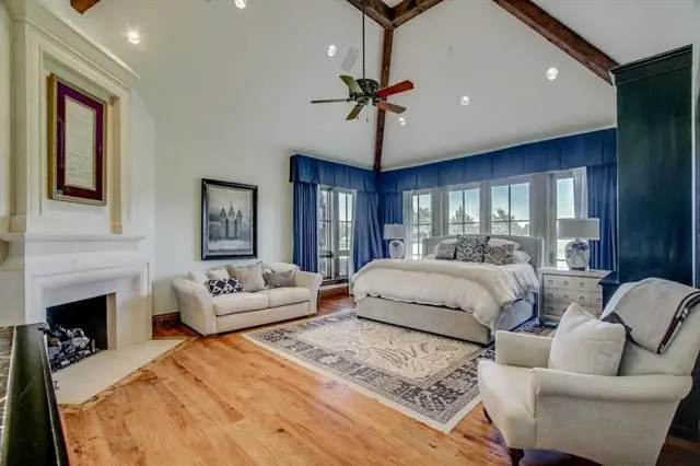 Six bedrooms are spread across the sprawling mansion. 