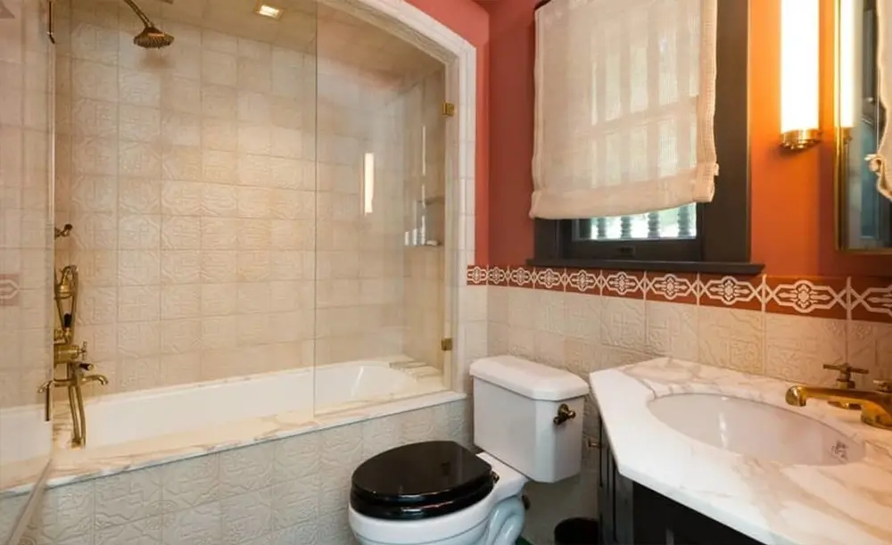 The master suite also has a steam shower. 