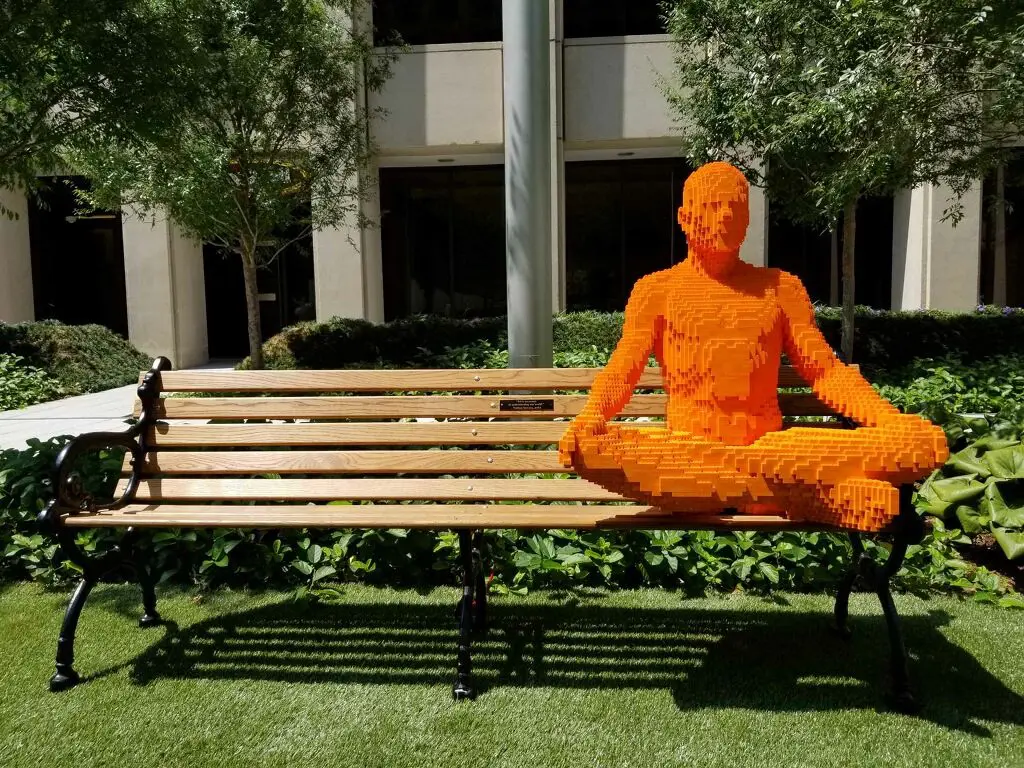 Each LEGO person took about two to three weeks to create. 