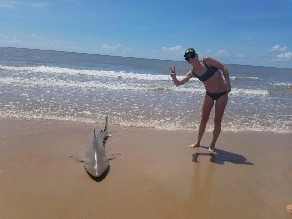 Mega Shark Caught in Surfside by Texas’ Own Fearless Shark Girl: Woman Never Backs Down When Faced With the Big Fin