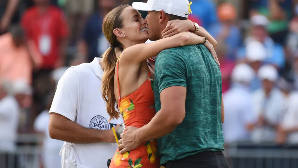 Brooks Koepka's girlfriend, Jena Sims, was way more excited about his PGA Championship win that he was.