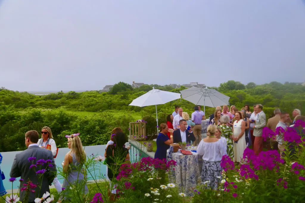 A party from another era: Phoebe and Bobby Tudor hosting an evening for Nantucket by Design.