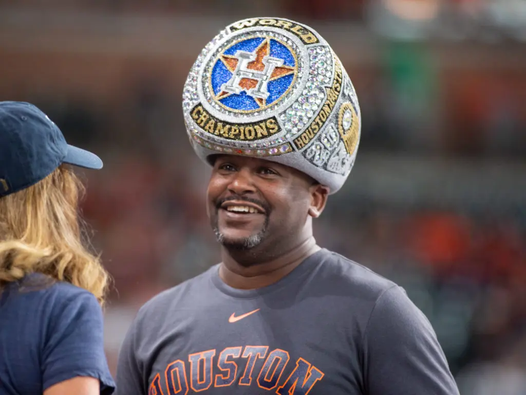 Ring night always brings out the best in Houston Astros fans. (Photo by F. Carter Smith.)