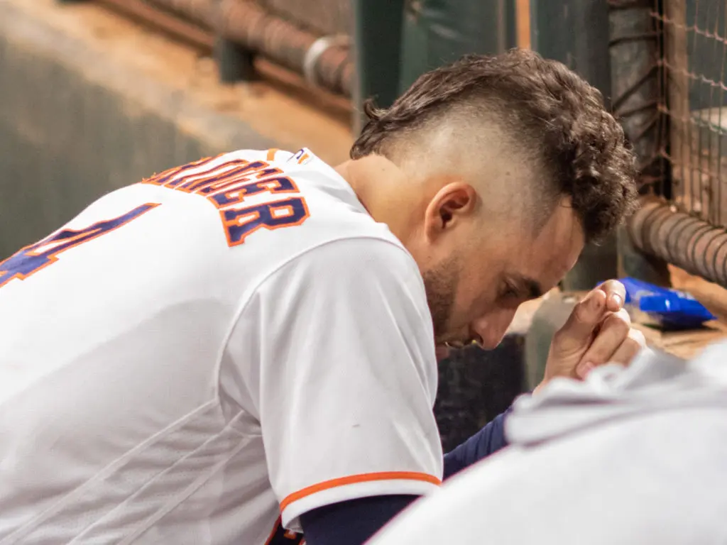 George Springer is feeling the intensity of the moment. (Photo by F. Carter Smith.)