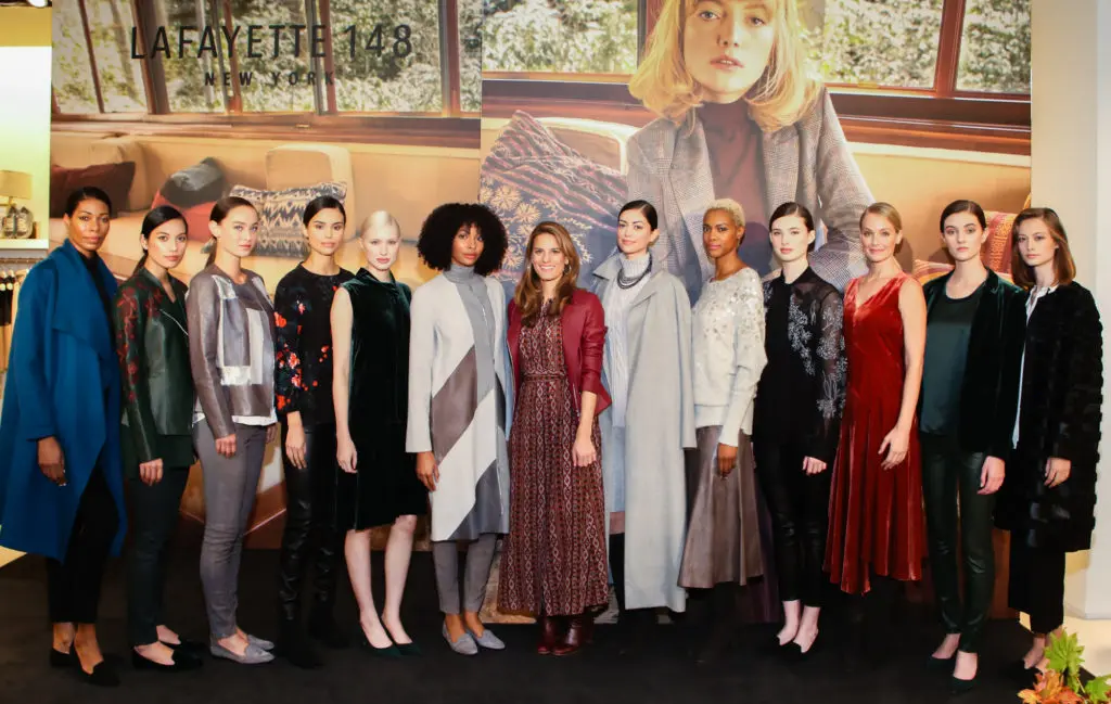 Brooke Jaffe with models in Lafayette 148