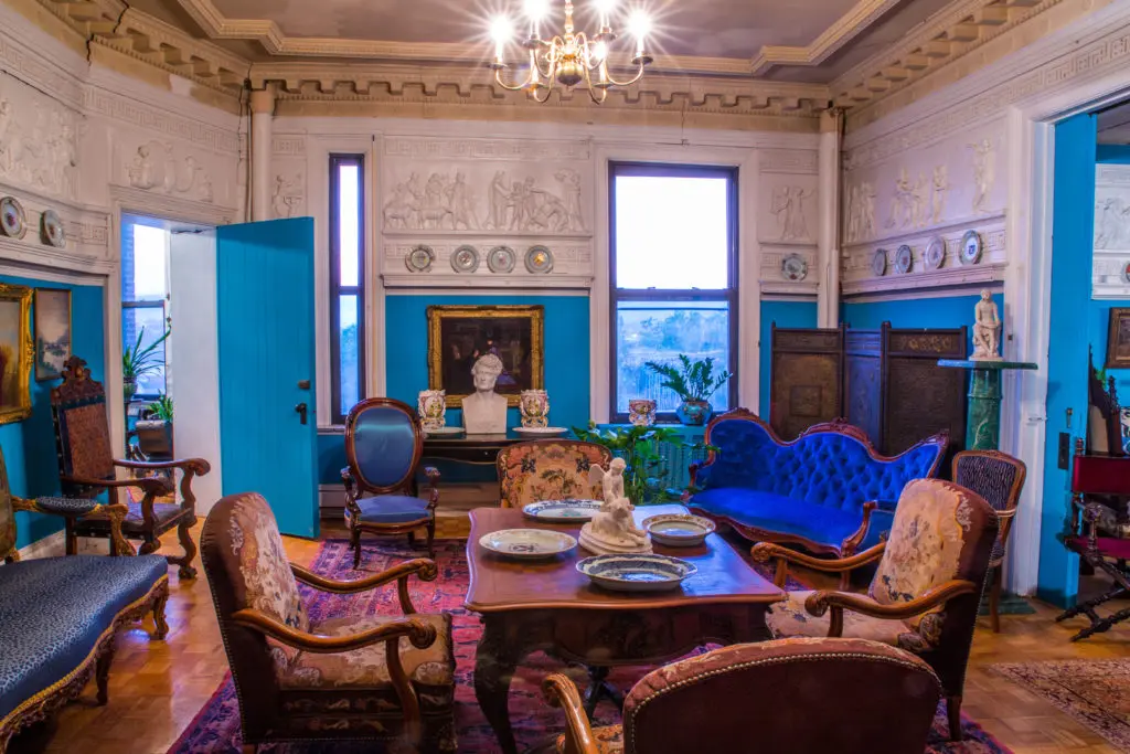 Slonem, an obsessive collector for years as well as an owner of six other historic homes, is adept at preserving and revitalizing once-neglected structures. (Photo Chris Bolton)