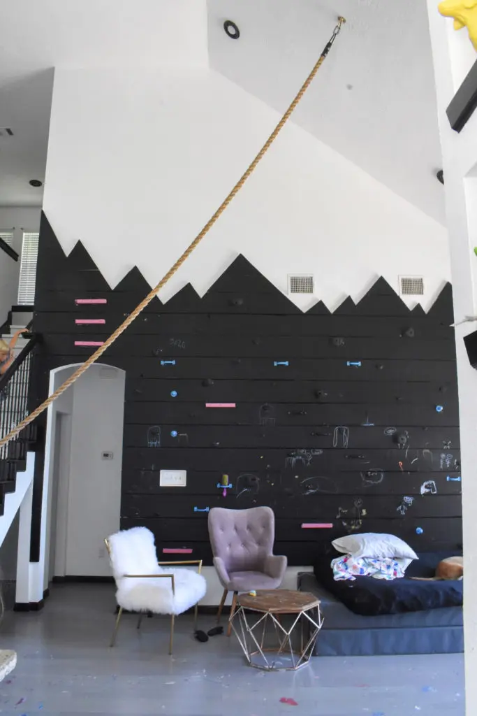 The Eicher living room was transformed into a mini Ninja Warrior gym to help Lisa prepare for her appearance on the show. (Photo Miranda Proctor)