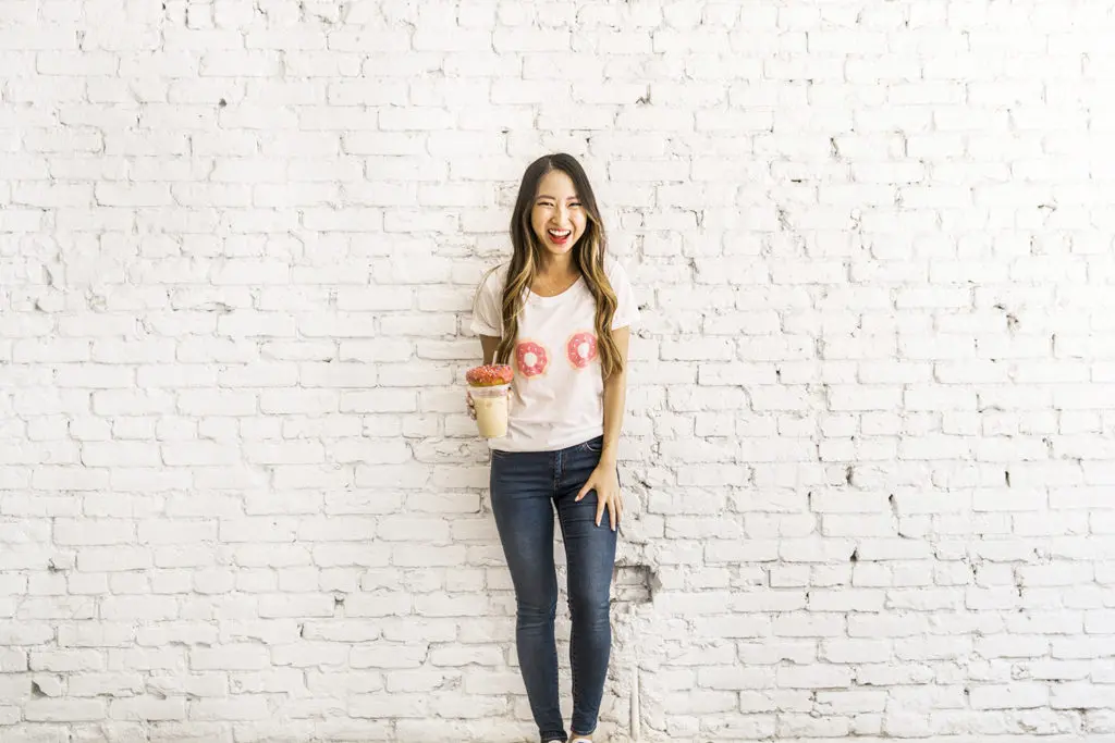 Austin blogger Jane Ko is all in on her new donut T-shirt.