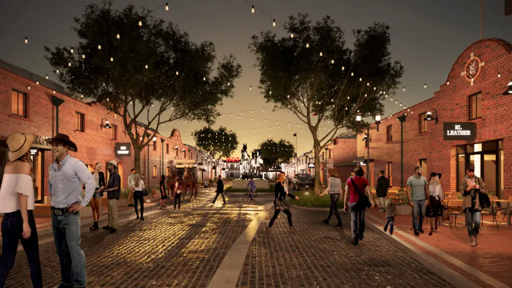 Mule Alley will house hot restaurants, shopping, work spaces, and more. 