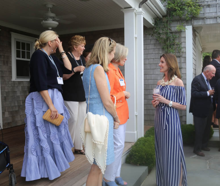 Nantucket by Design chair Phoebe Tudor welcomes guests to her home.