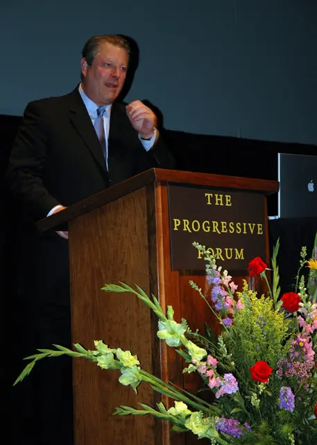 Al Gore's appearance at The Progressive Forum on June 7, 2006, at the Hobby Center, Houston, marked the national launch of his book tour for "An Inconvenient Truth." The evening put the Houston-founded series on the map, paving the future for more high-profile speakers. (Photo Michael McKann)