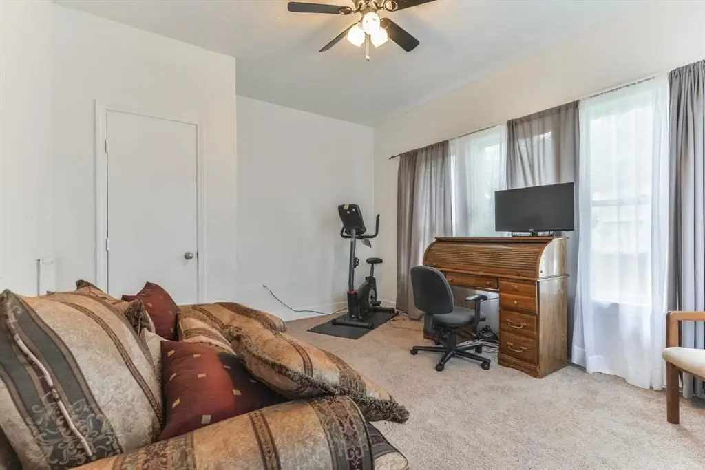 The den could also function as a study or fourth bedroom. 
