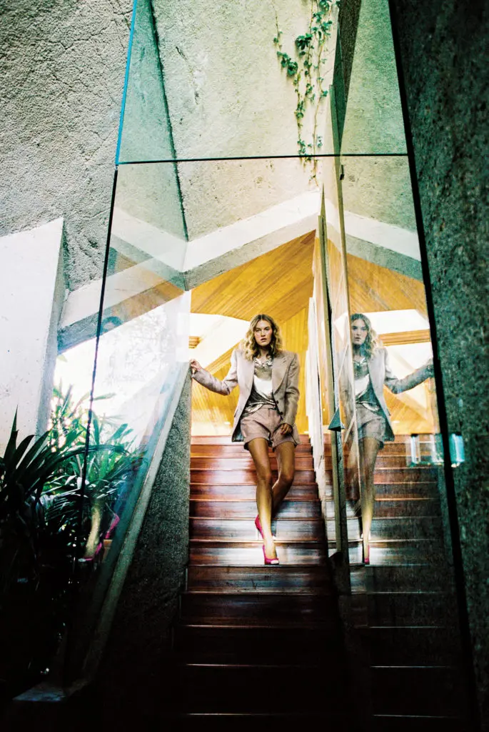 Concrete, glass, wood and steel were used to build the house.  (Photo by Enmi Yang )