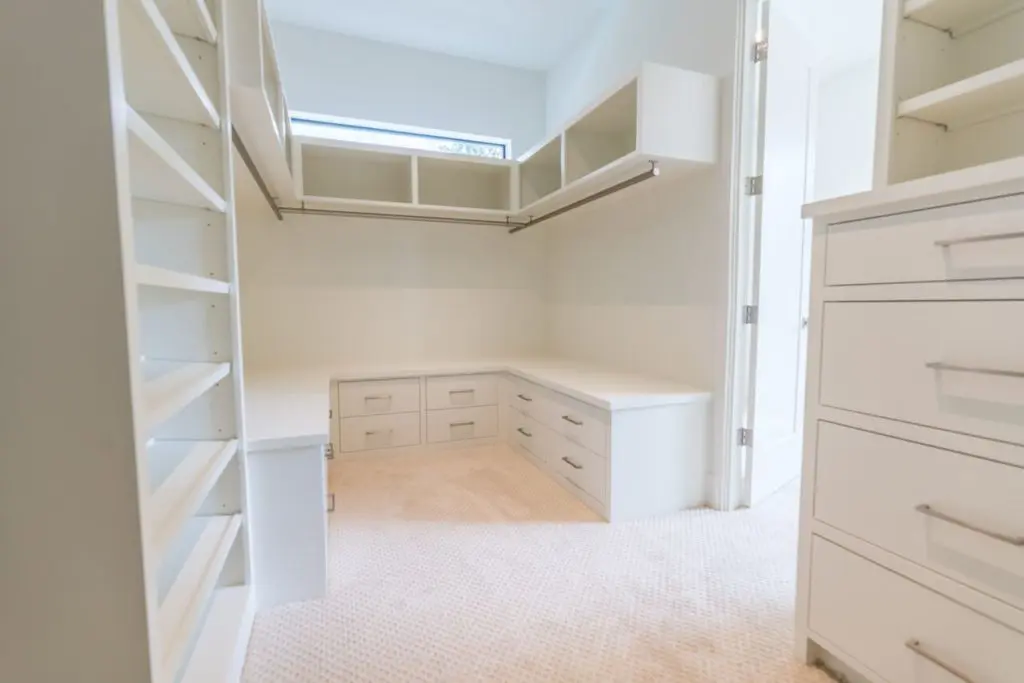 This closet has storage to the max. 