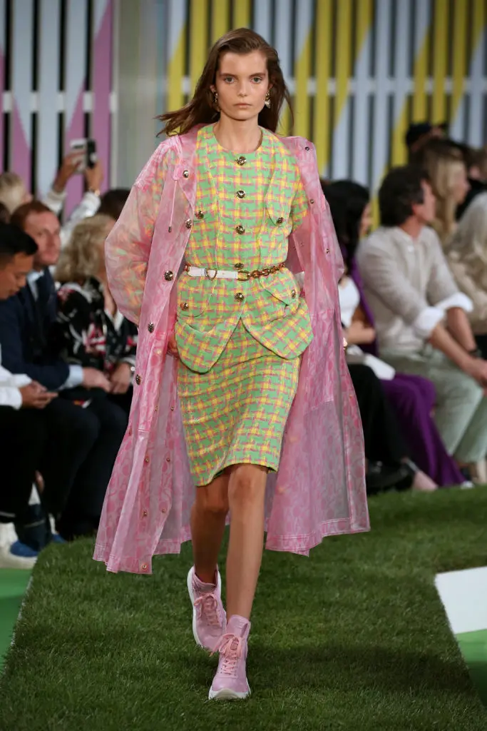 A model walks the runway for ESCADA SS19 at Park Avenue Armory on September 9, 2018 in New York City.