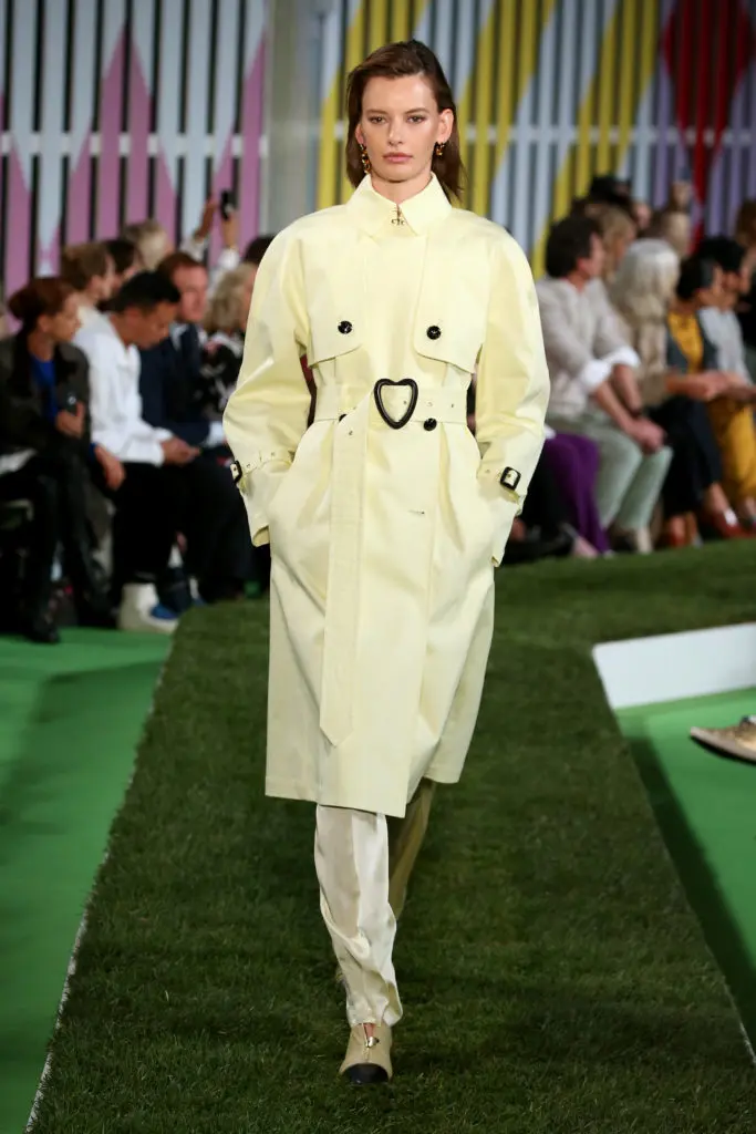 A model walks the runway for ESCADA SS19 at Park Avenue Armory on September 9, 2018 in New York City.
