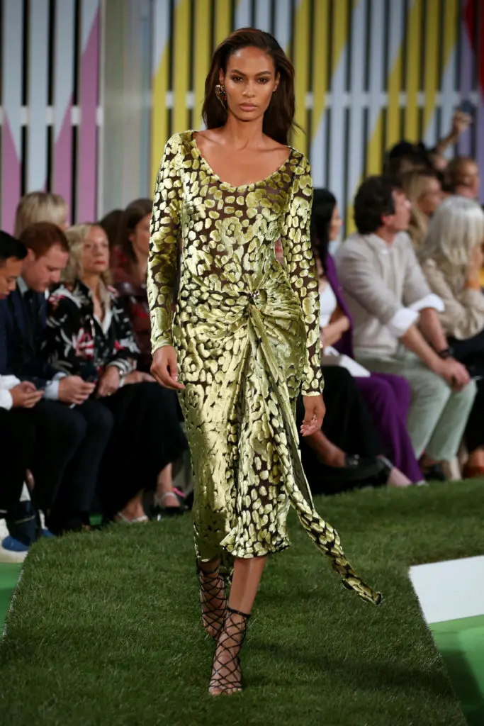 A model walks the runway for ESCADA SS19 at Park Avenue Armory on September 9, 2018 in New York City.