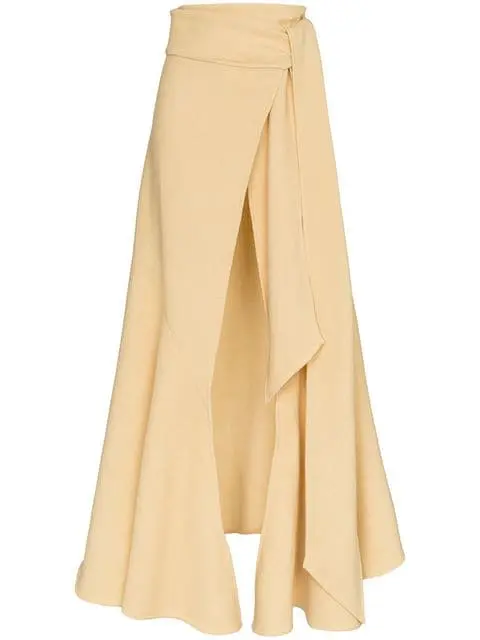 Max's selection: Jacuemus wrap wool blend maxi skirt