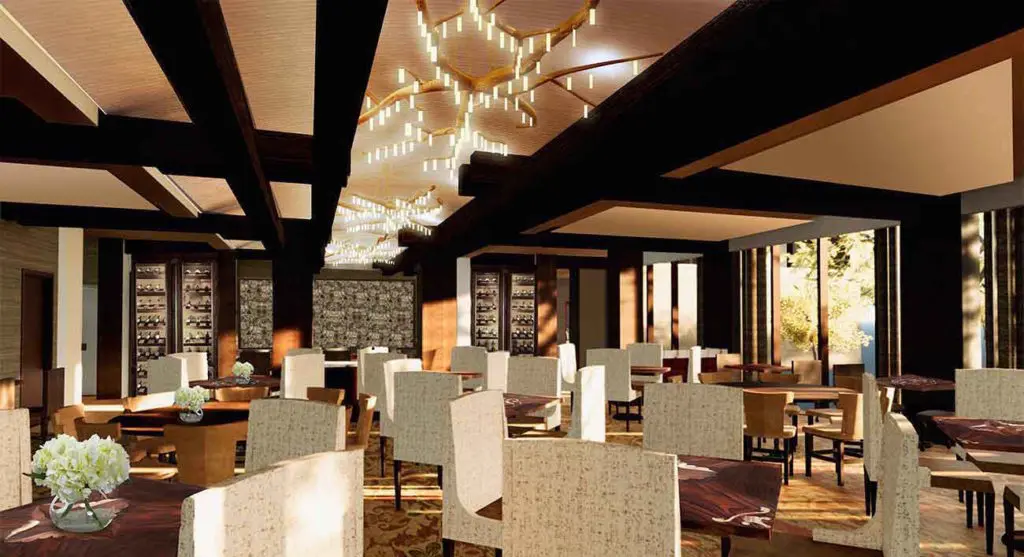 Tribute will bring a new restaurant look to the storied Houstonian. (Rendering by Gensler.)