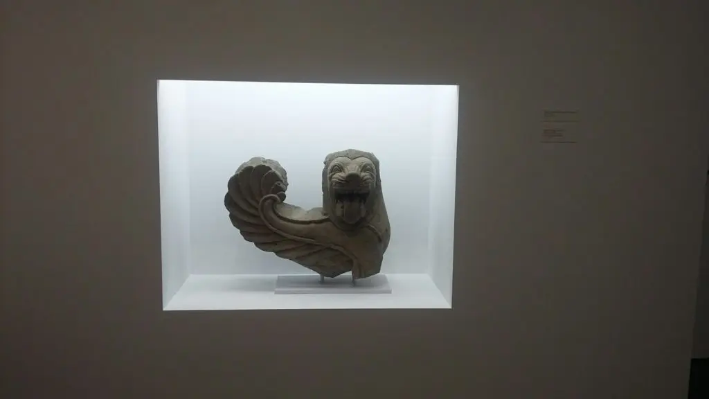 An Etruscan winged lion is among the treasures of the ancient galleries.