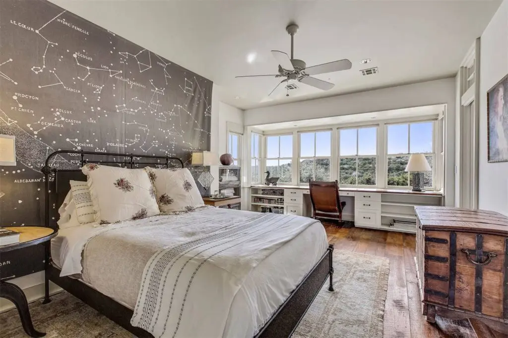 The home boasts five bedrooms.