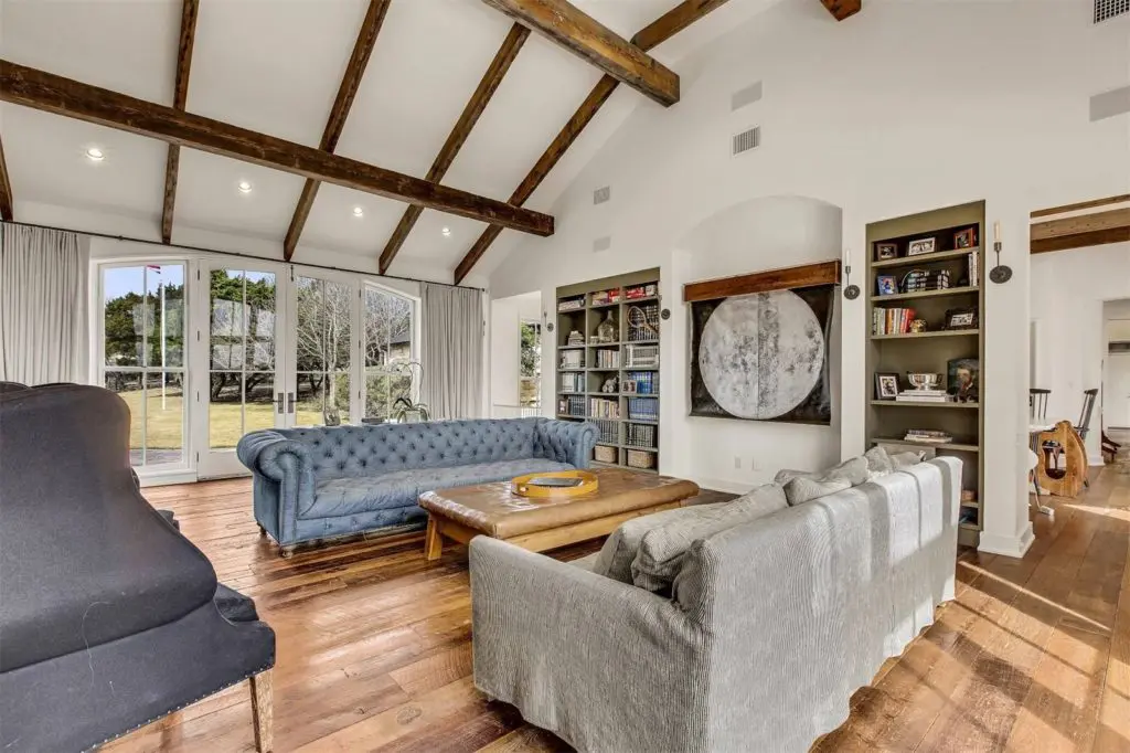 The living areas are rustic and chic. 