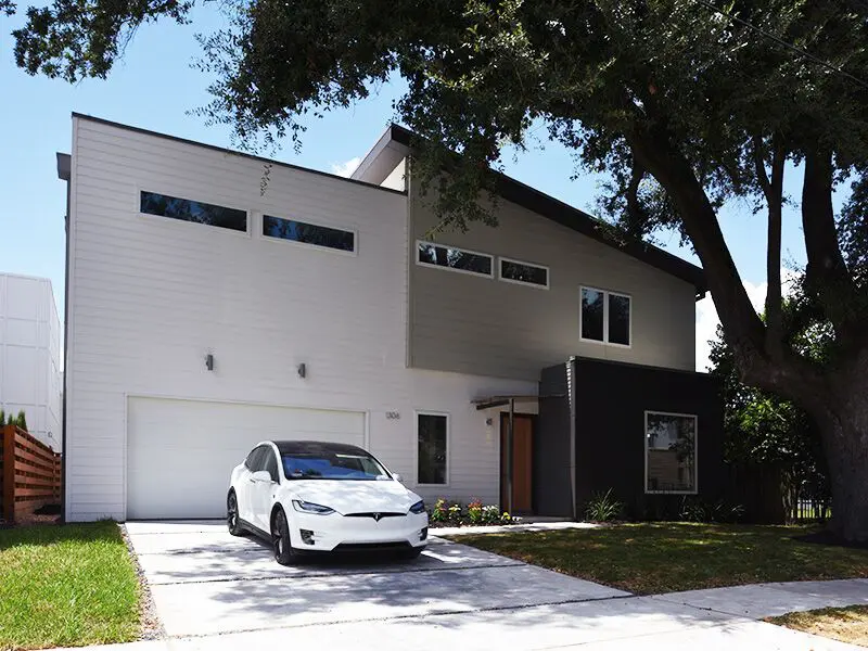This one-of-a-kind home at 1306 Rosedale is Houston's very first prefab construction on a moveable concrete foundation system. 