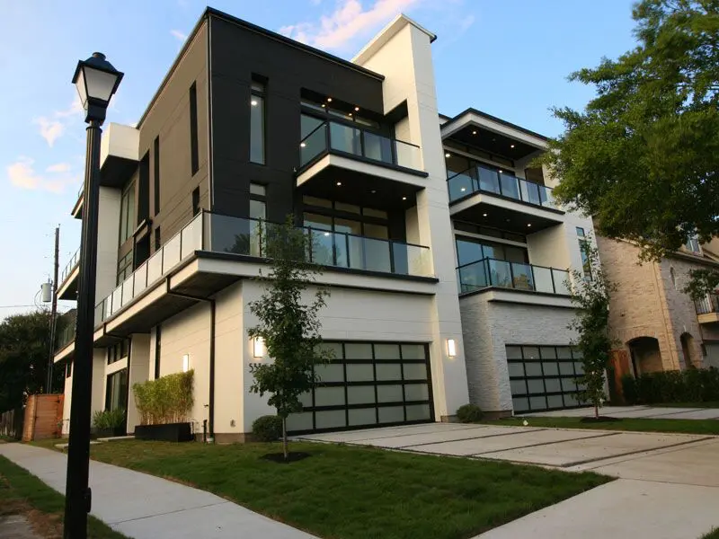 This contemporary home at 5336 McCulloch is in its own private urban enclave. 