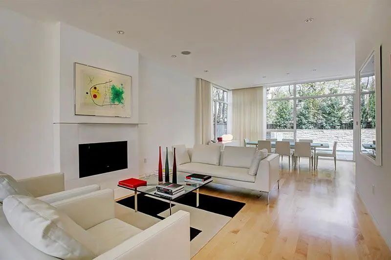 Designer finishes at 6001 Charlotte include Canadian white maple hardwoods. 