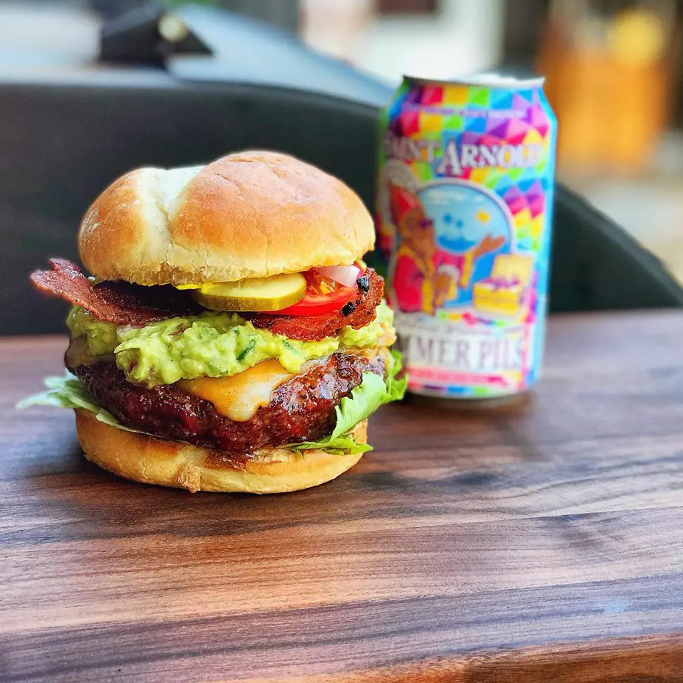 Beer makes the perfect pairing for a juicy burger.