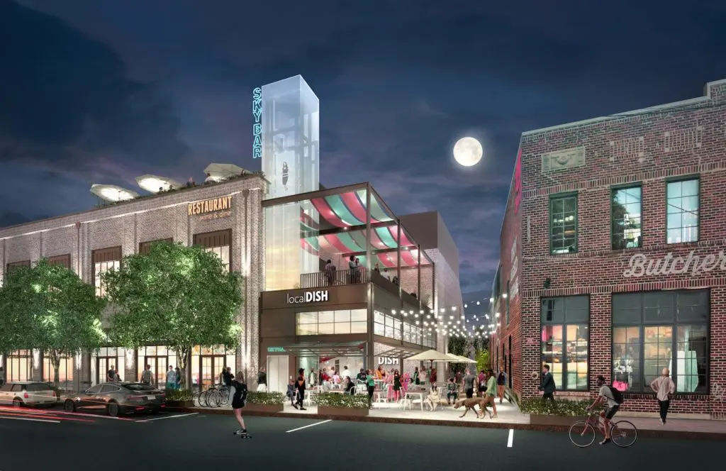 The new building at 1818 Washington will anchor the development. 