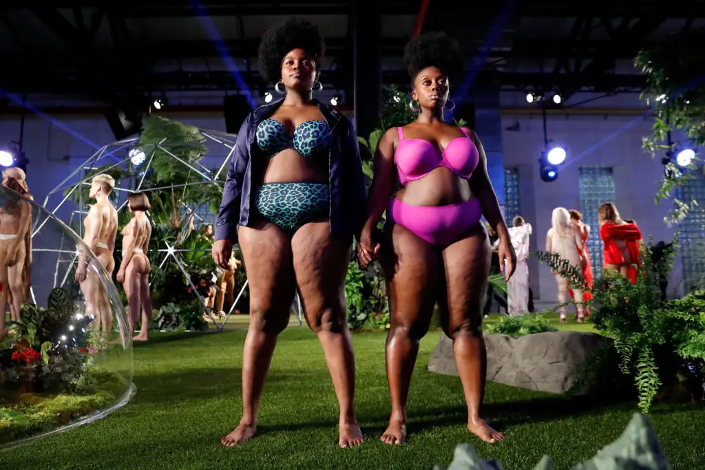 BROOKLYN, NY - SEPTEMBER 12:  Models walk the runway for the Savage X Fenty Fall/Winter 2018 fashion show during NYFW at the Brooklyn Navy Yard on September 12, 2018 in Brooklyn, NY.  (Photo by JP Yim/Getty Images for Savage X Fenty)