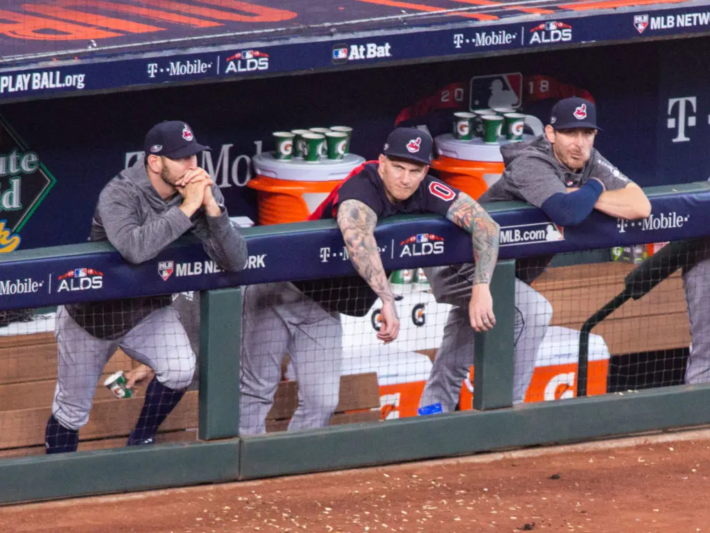 The Cleveland Indians found themselves dejected by a 7-2 Astros statement. (Photo by F. Carter Smith.)