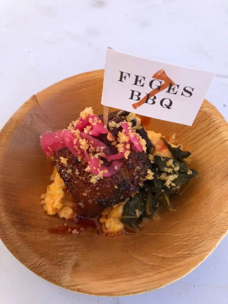 Crisp and moist pork belly, polenta, and braised collards are a killer combo. (Photo by The Brockhaus)