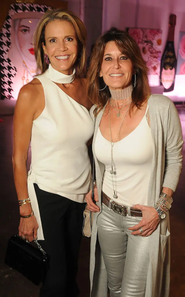 Mary Smith and Annie Amante at an art sale and party with Ashley Longshore at The Post Oak Hotel Thursday Oct. 04,2018.(Dave Rossman photo)