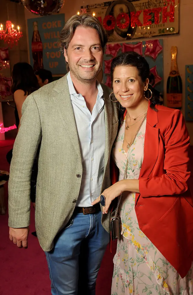 Martijn Van Kooowijk and his wife Ally at an art sale and party with Ashley Longshore at The Post Oak Hotel Thursday Oct. 04,2018.(Dave Rossman photo)