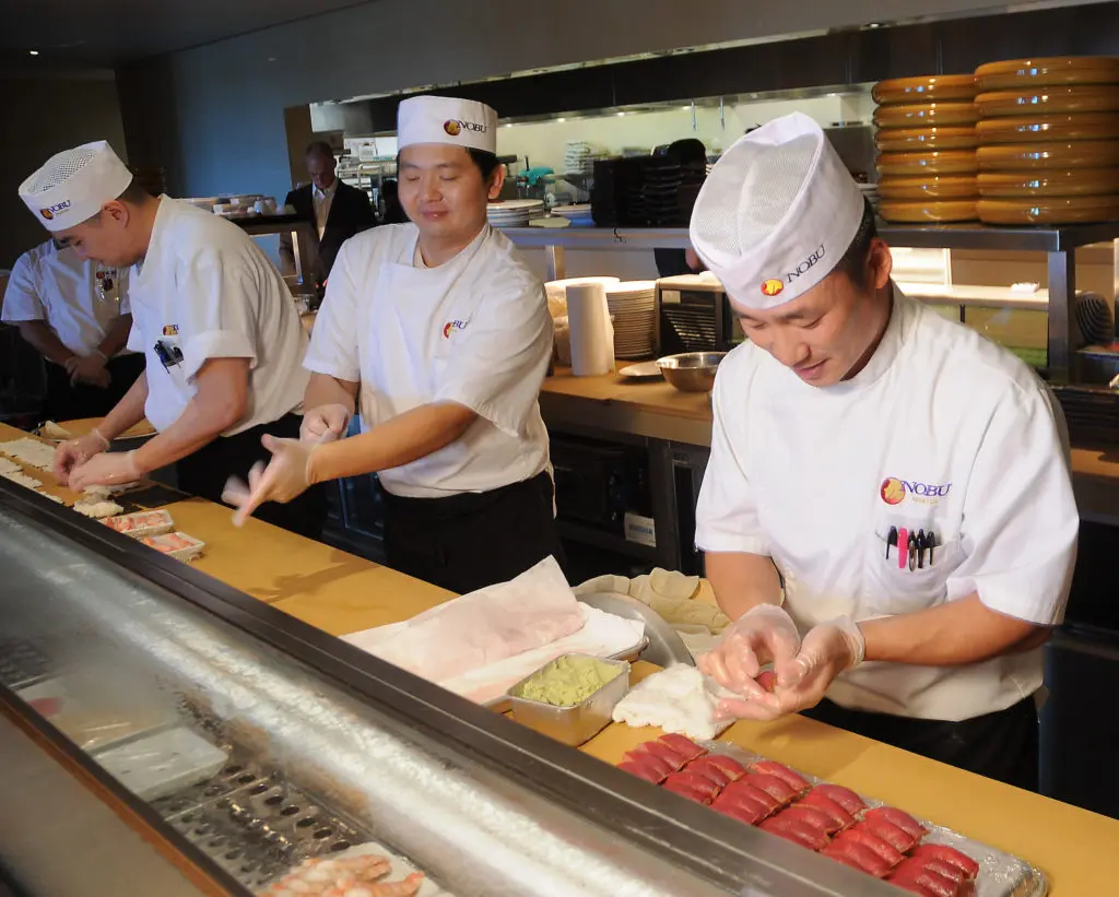 Chefs at work at A Festive Fall Luncheon at Nobu in The Galleria Wednesday Oct. 10,2018.