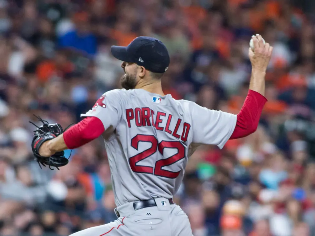 Starter Rick Porcello came on in relief for the Red Sox. (Photo by F. Carter Smith.)
