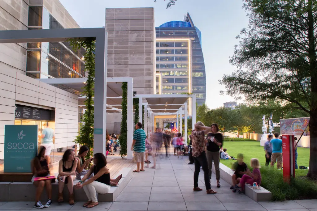 Winning Entry: Commercial Landscape Design, Eagle Family Plaza at the Dallas Museum of Art, Hocker Design Group