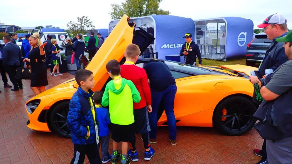 The McLaren drew big crowds. 