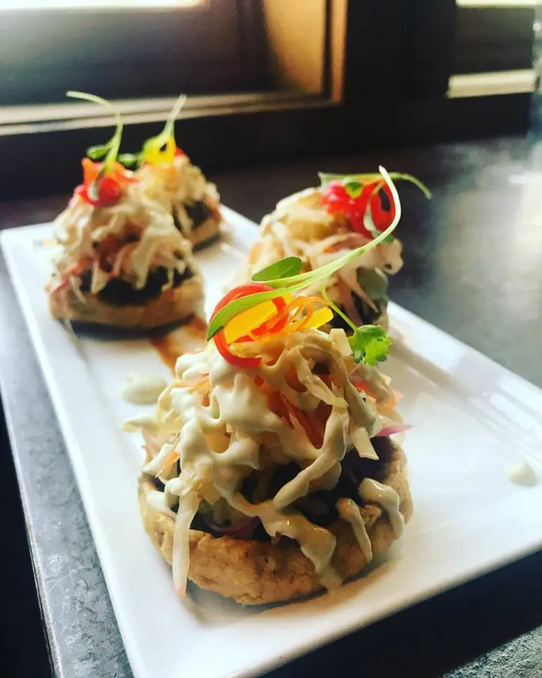 Modern Texas cuisine means short rib sopes. 