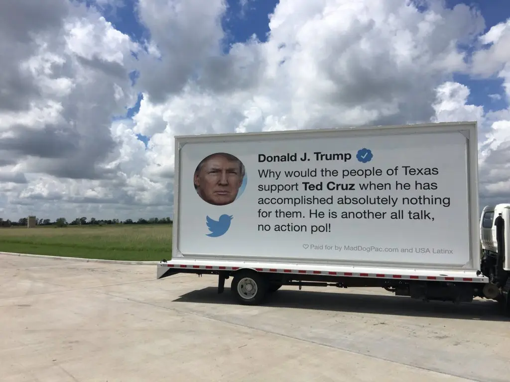 Arellano says there were several Trump tweets to choose from, but the others were too personal. 