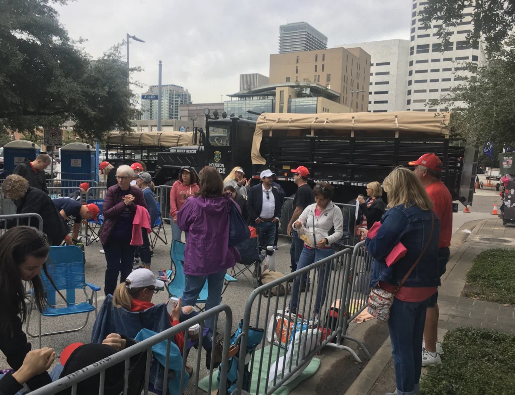 The Toyota Center can seat up to 18,000 Trump fans. 