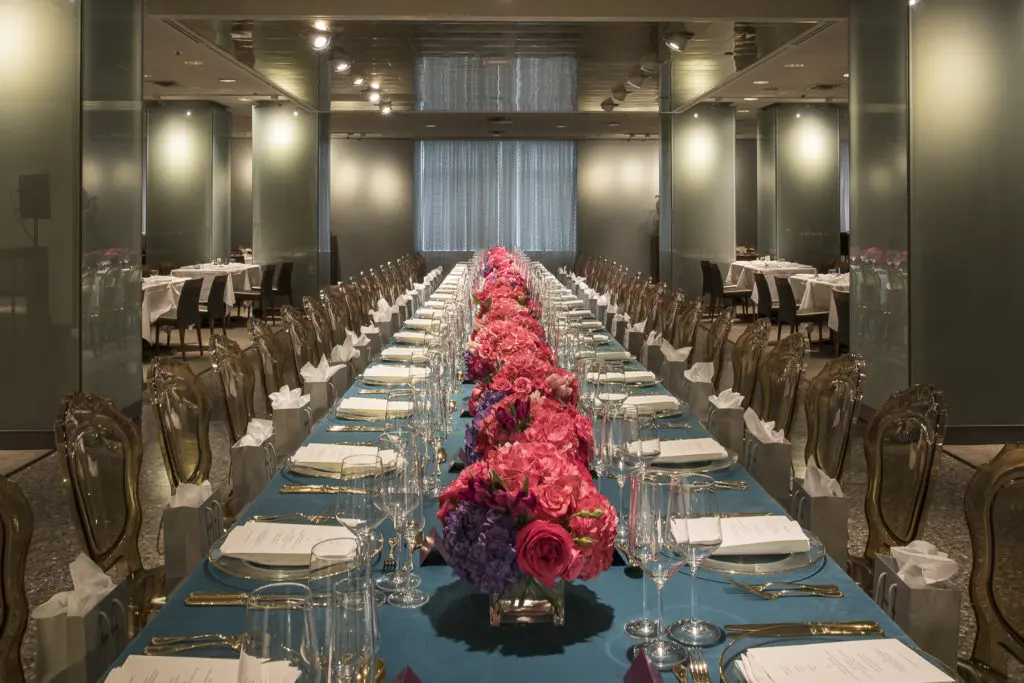 Dinner is served: The Zodiac at Neiman Marcus, all dolled up for PaperCity's 20th Anniversary