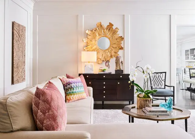 The home was redesigned by its owner, a professional stager. 