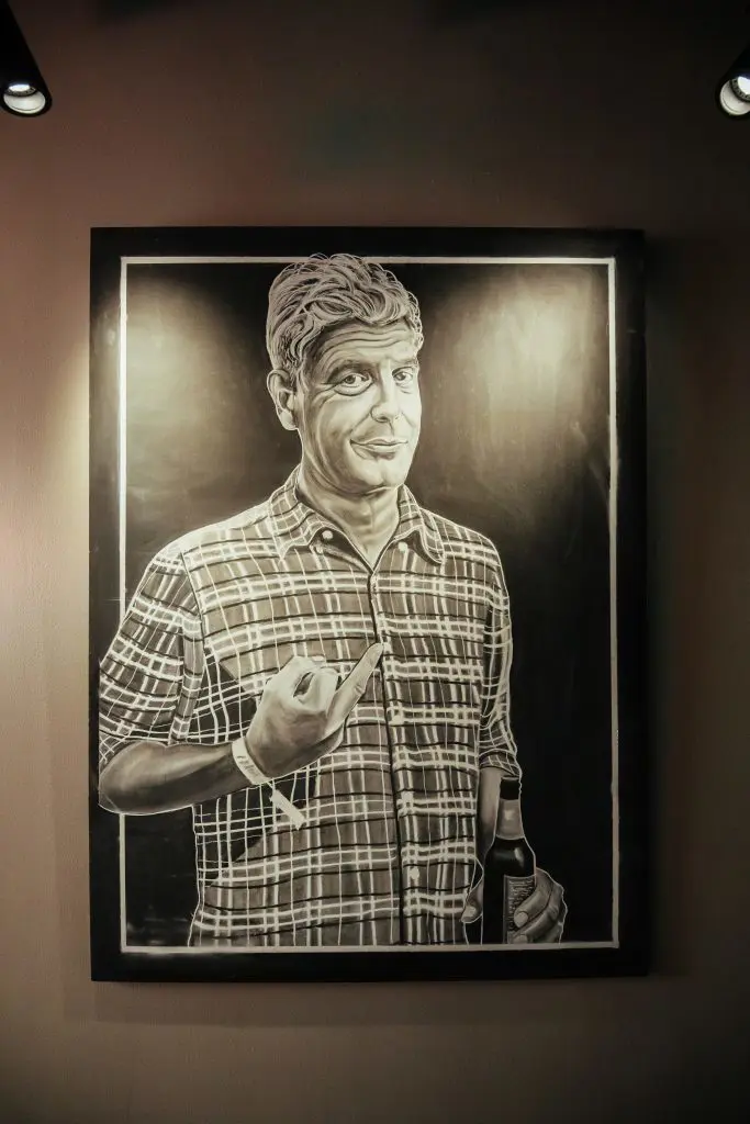John Tesar's Anthony Bourdain picture is a fitting tribute to the bad boy food maverick.