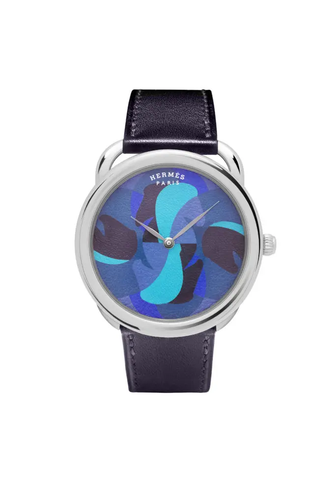 Hermès Arceau Cavales, with indigo blue dial