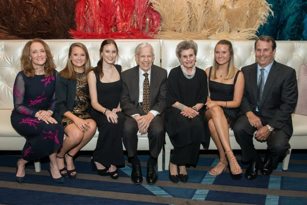 The Ciziks — Melanie, Reilly, Cameron, Bob, Jane, McKenzie and Greg — UTHealth Constellation gala.