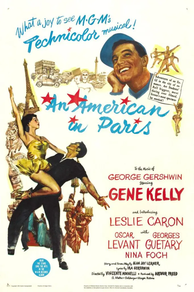 An American in Paris (1951) accompanies an ode to Gershwin.