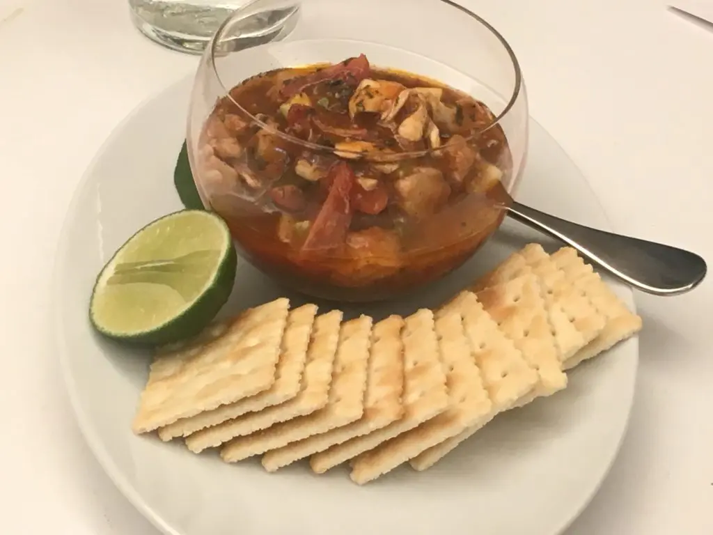 The shrimp n crab cocktail is Indianola's take on a campechana. 